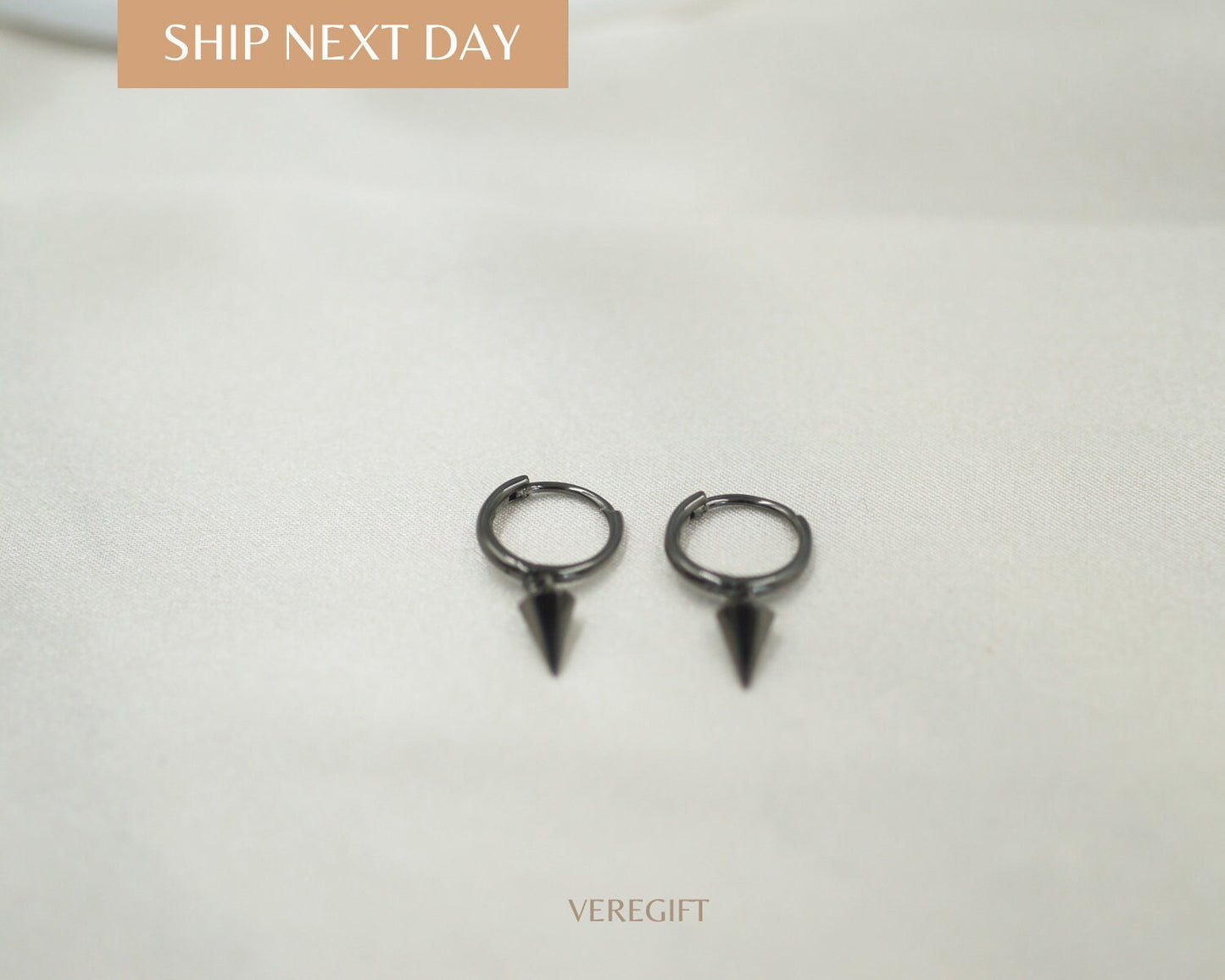 925 Sterling Silver Pendulum Hoop Earrings: Minimalist Dangle Earrings