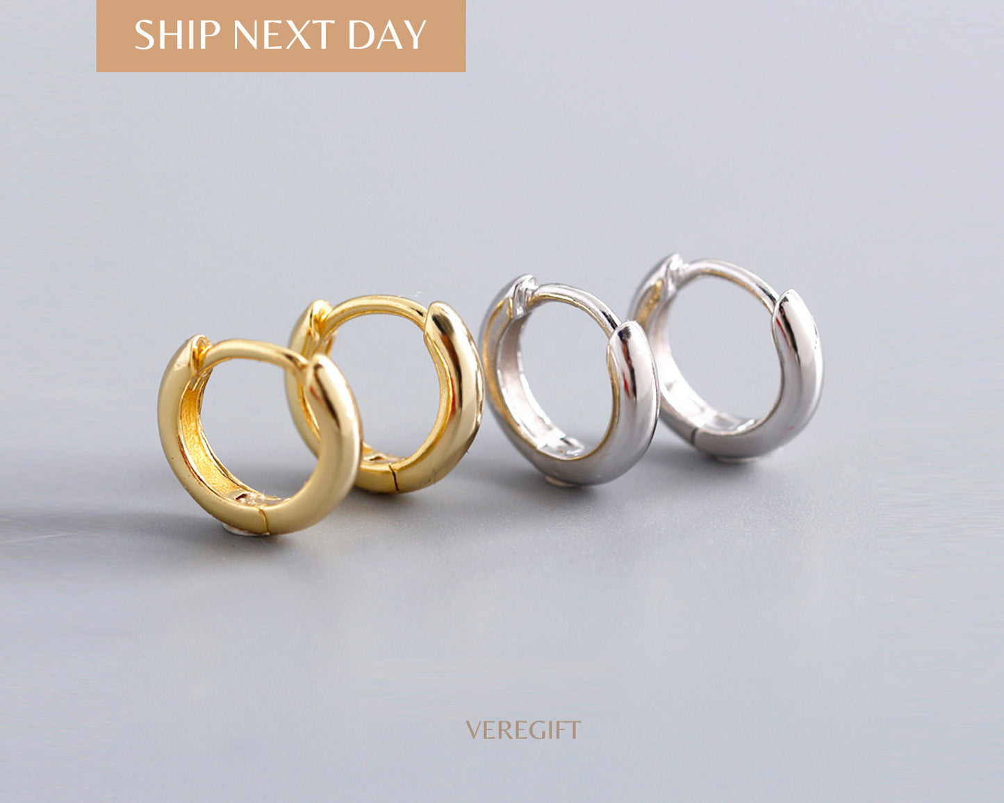 Mini Hoop Earrings - Gifts For Her - Minimalist Earrings - Best friend Gift - EH1002