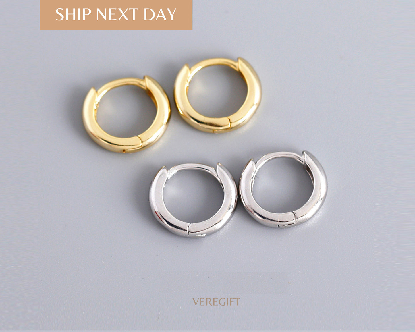 Mini Hoop Earrings - Gifts For Her - Minimalist Earrings - Best friend Gift - EH1002