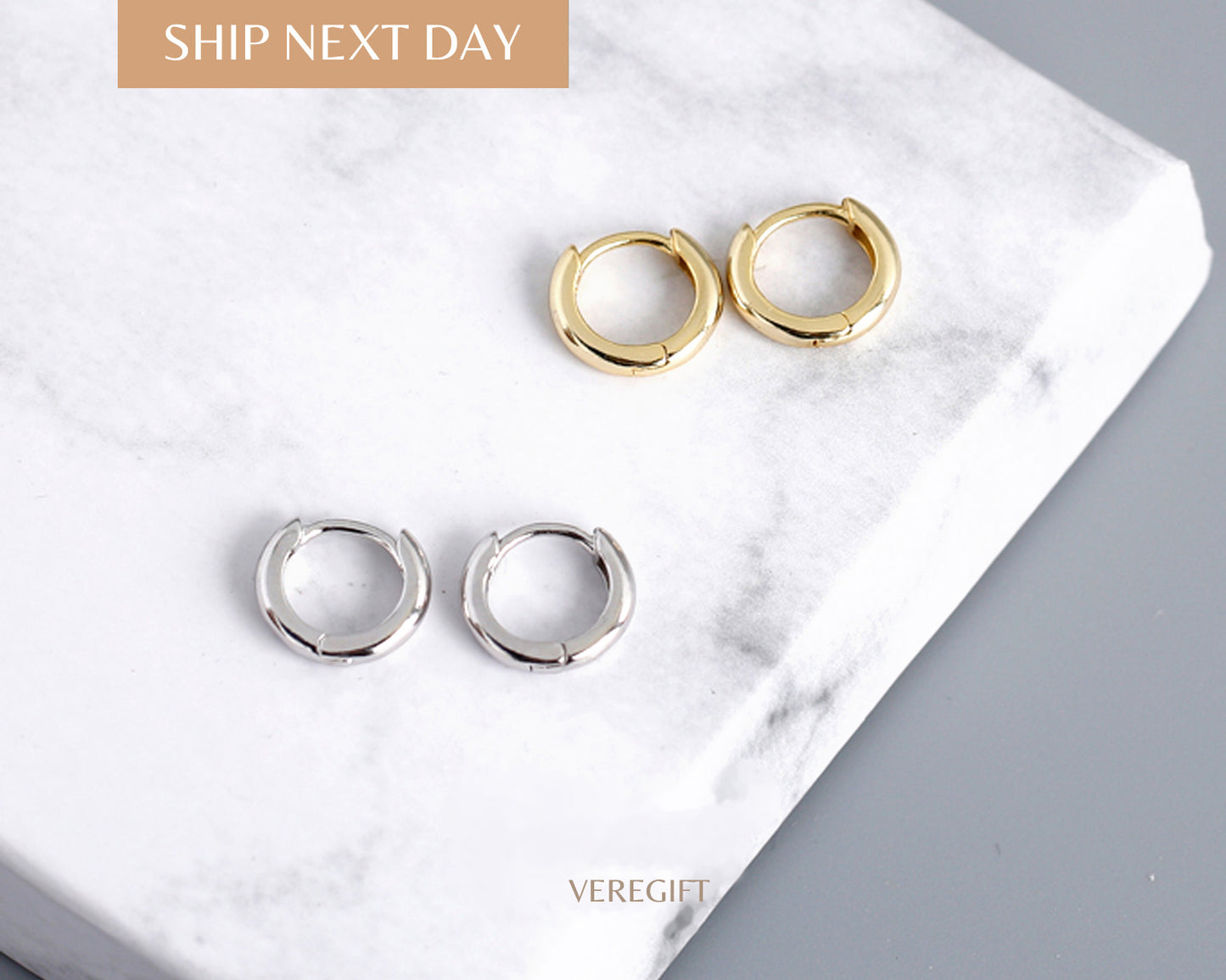 Mini Hoop Earrings - Gifts For Her - Minimalist Earrings - Best friend Gift - EH1002