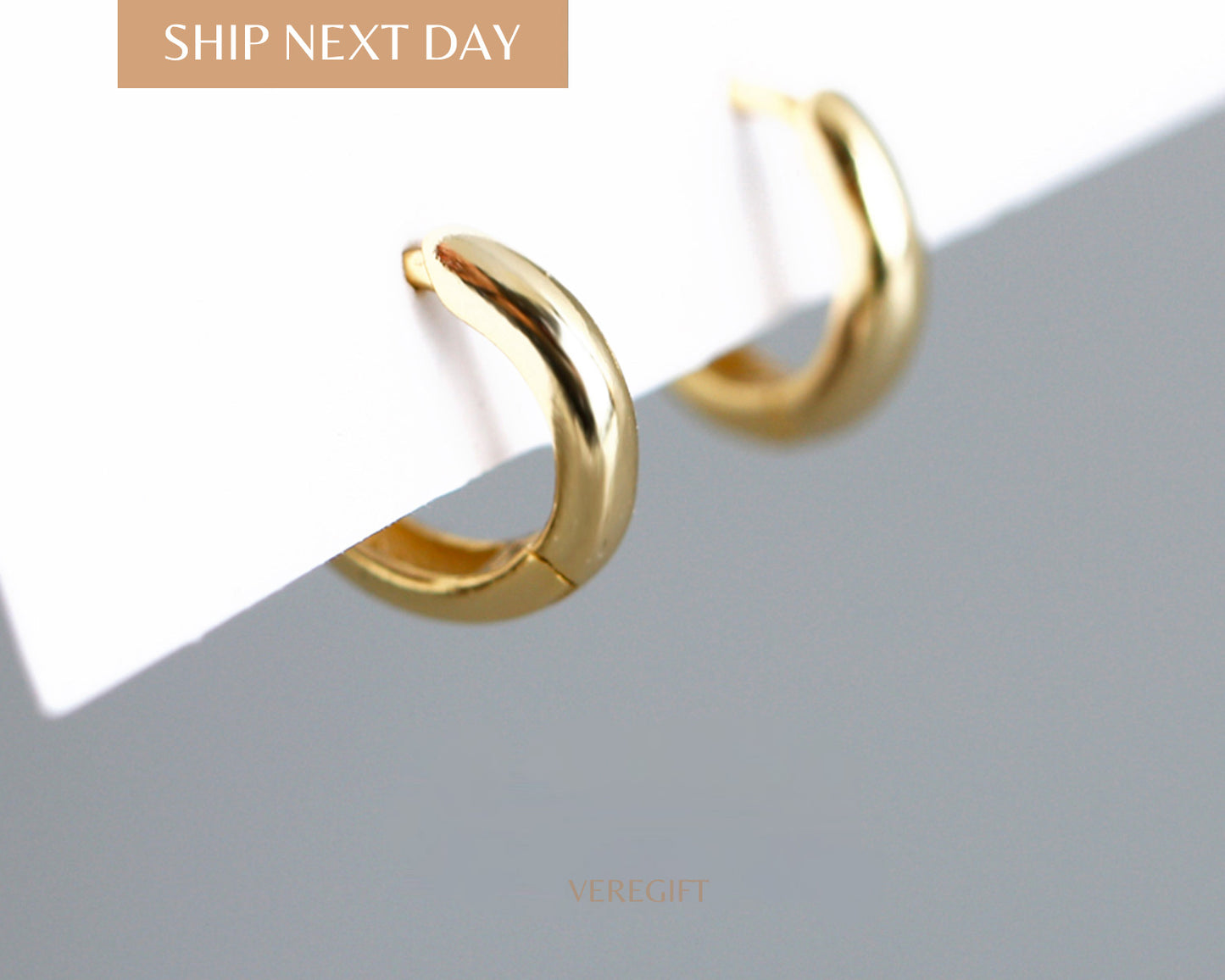 Mini Hoop Earrings - Gifts For Her - Minimalist Earrings - Best friend Gift - EH1002