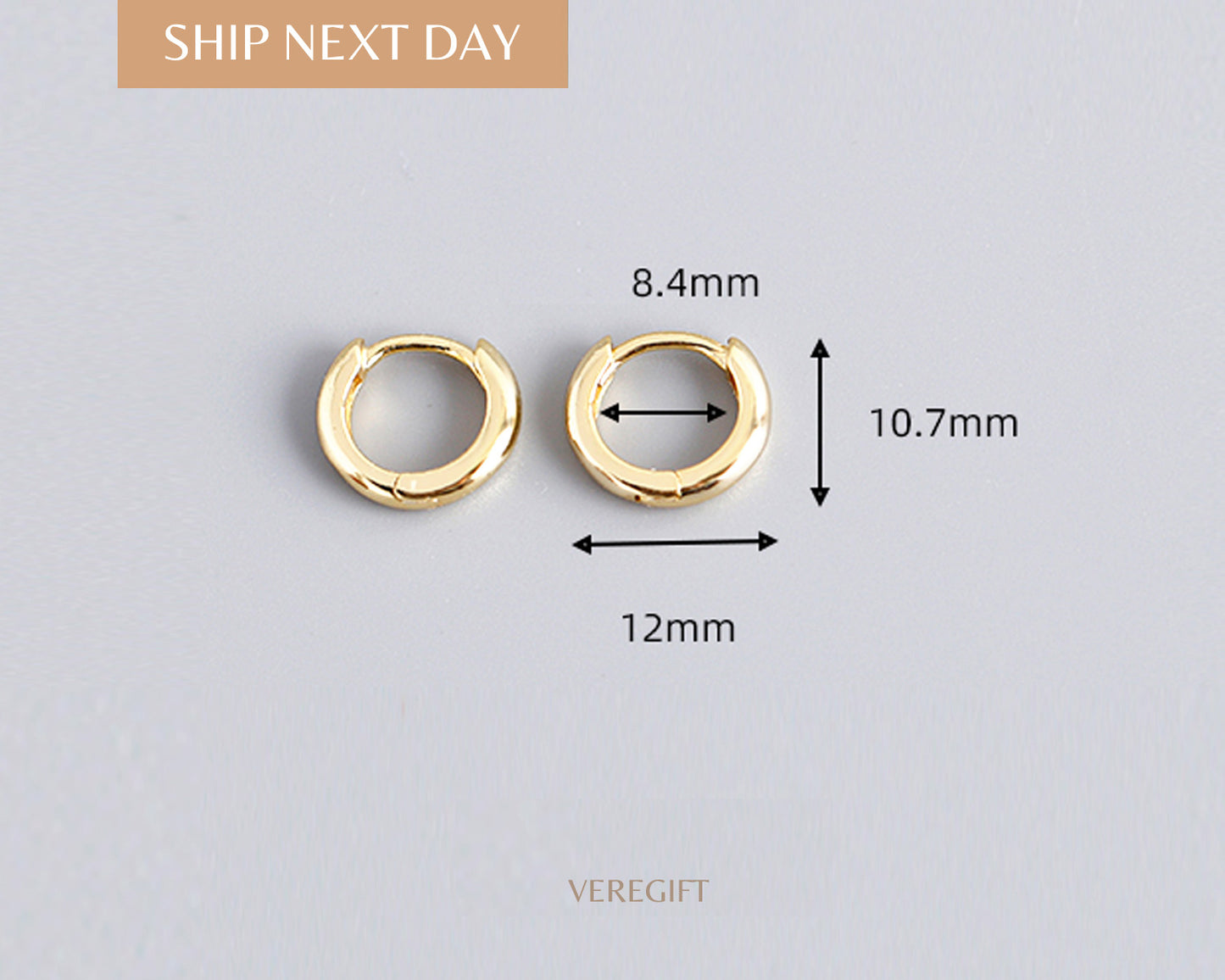 Mini Hoop Earrings - Gifts For Her - Minimalist Earrings - Best friend Gift - EH1002