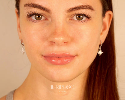 Anise Star Hoop Earrings: 18k Gold Plated Sterling Silver