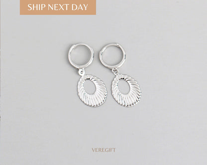 18k Gold Plated Water Drop Hoop Earrings: Sterling Silver Minimalist Style