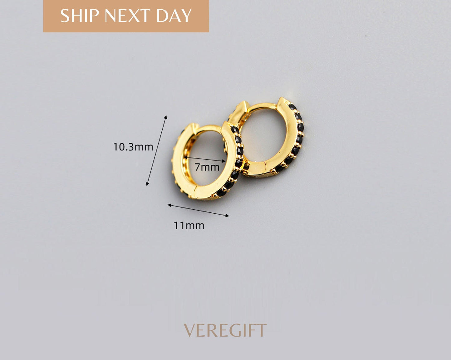 18k Gold Plated Hoop Earrings: Sterling Silver Minimalist Jewelry