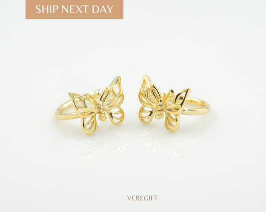 Butterfly Ear Cuff: Sterling Silver Minimalist Ear Clip