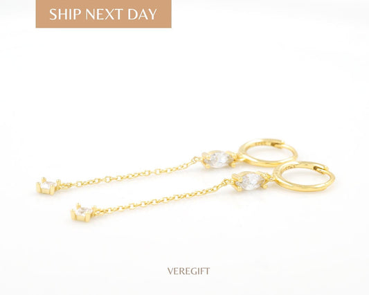 Chunky Gold Hoop Earrings: S925 Silver Post, Korean Minimalist Style
