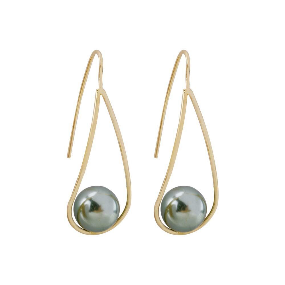 Abacá & Abalone Shell Hoop Earrings: Handmade Boho Chic Jewelry - CJEH1003